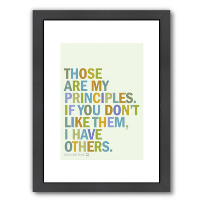 Groucho Principles by Visual Philosophy Framed Print - Americanflat