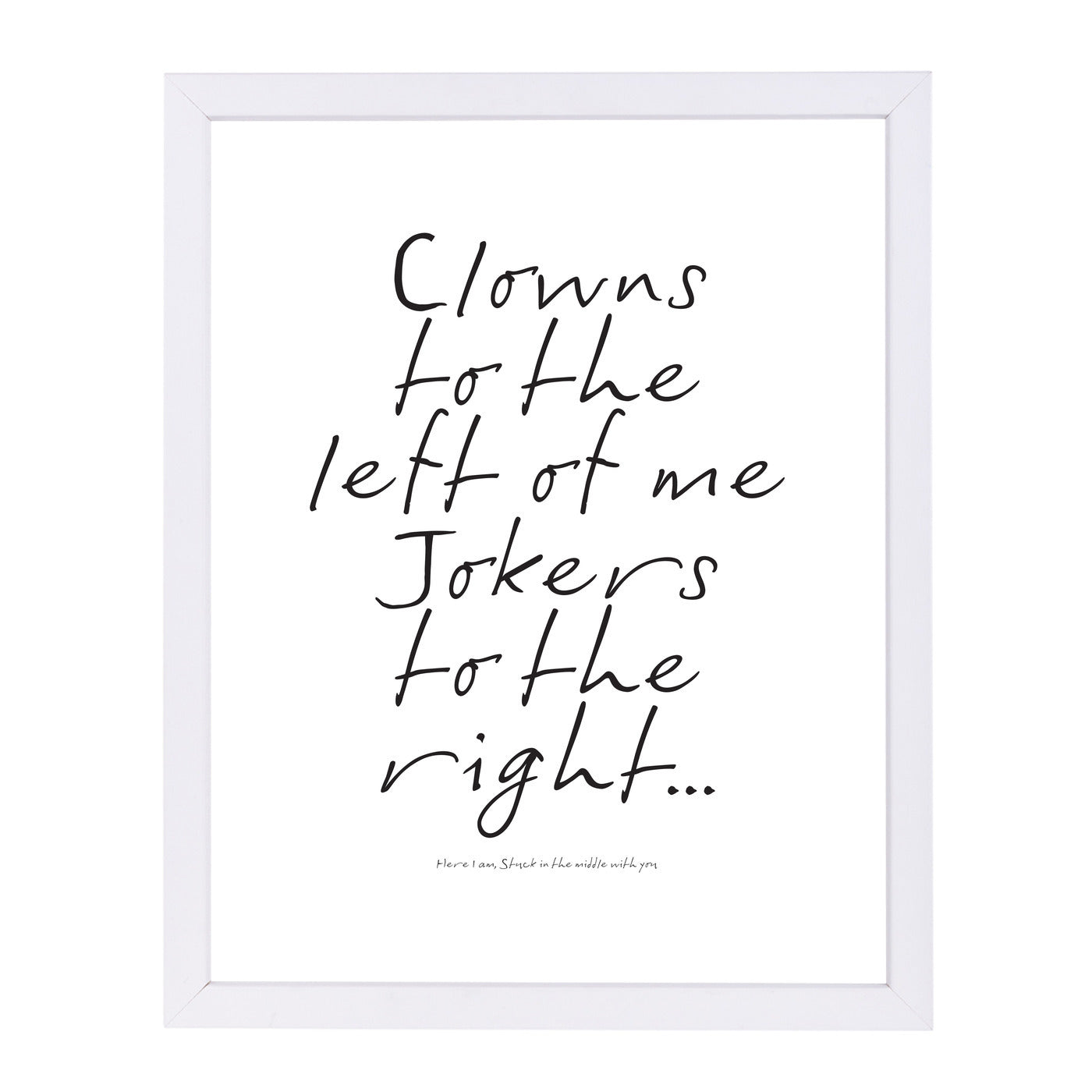 Clowns To The Left by Visual Philosophy Framed Print - Americanflat