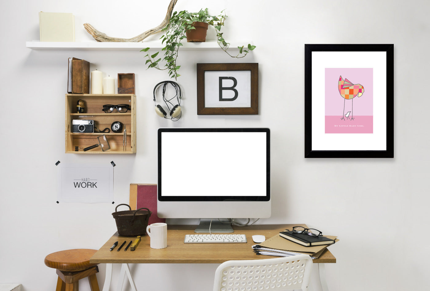 My Little Baby Girl by Visual Philosophy Framed Print - Americanflat