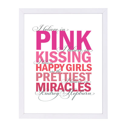 I Believe In Pink by Visual Philosophy Framed Print - Americanflat