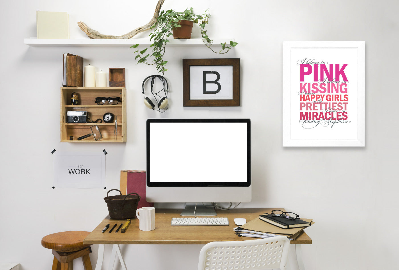 I Believe In Pink by Visual Philosophy Framed Print - Americanflat