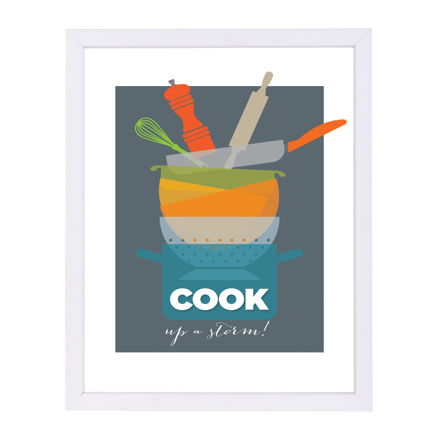 Cook Up A Storm! by Visual Philosophy Framed Print - Americanflat