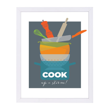 Cook Up A Storm! by Visual Philosophy Framed Print - Americanflat