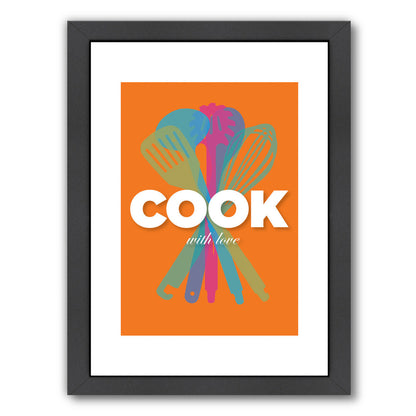 Cook With Love Orange by Visual Philosophy Framed Print - Americanflat
