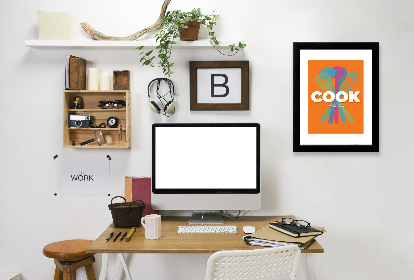 Cook With Love Orange by Visual Philosophy Framed Print - Americanflat