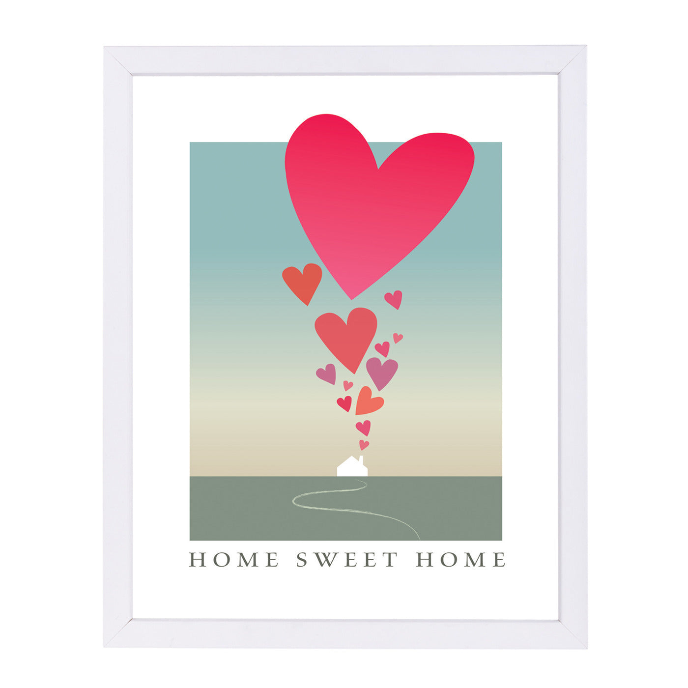 Home Sweet Home Hearts by Visual Philosophy Framed Print - Americanflat