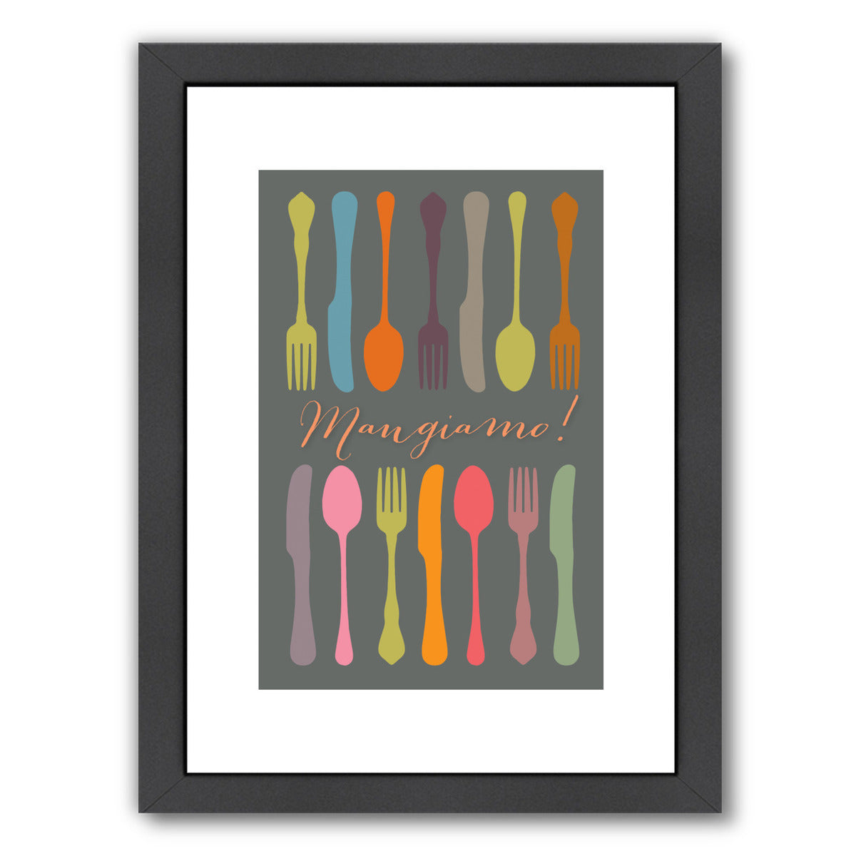 Mangiamo by Visual Philosophy Framed Print - Americanflat