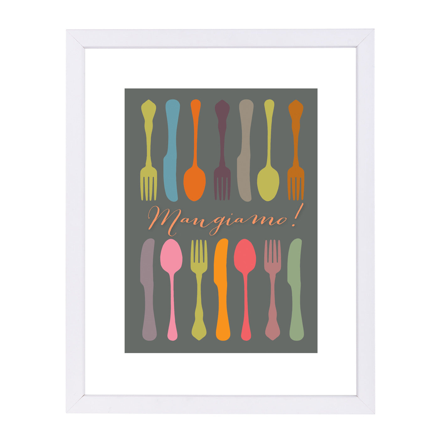 Mangiamo by Visual Philosophy Framed Print - Americanflat