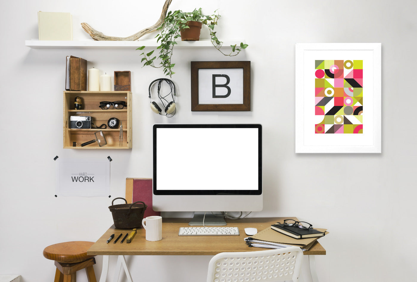 Midcentury Harlequin by Visual Philosophy Framed Print - Americanflat