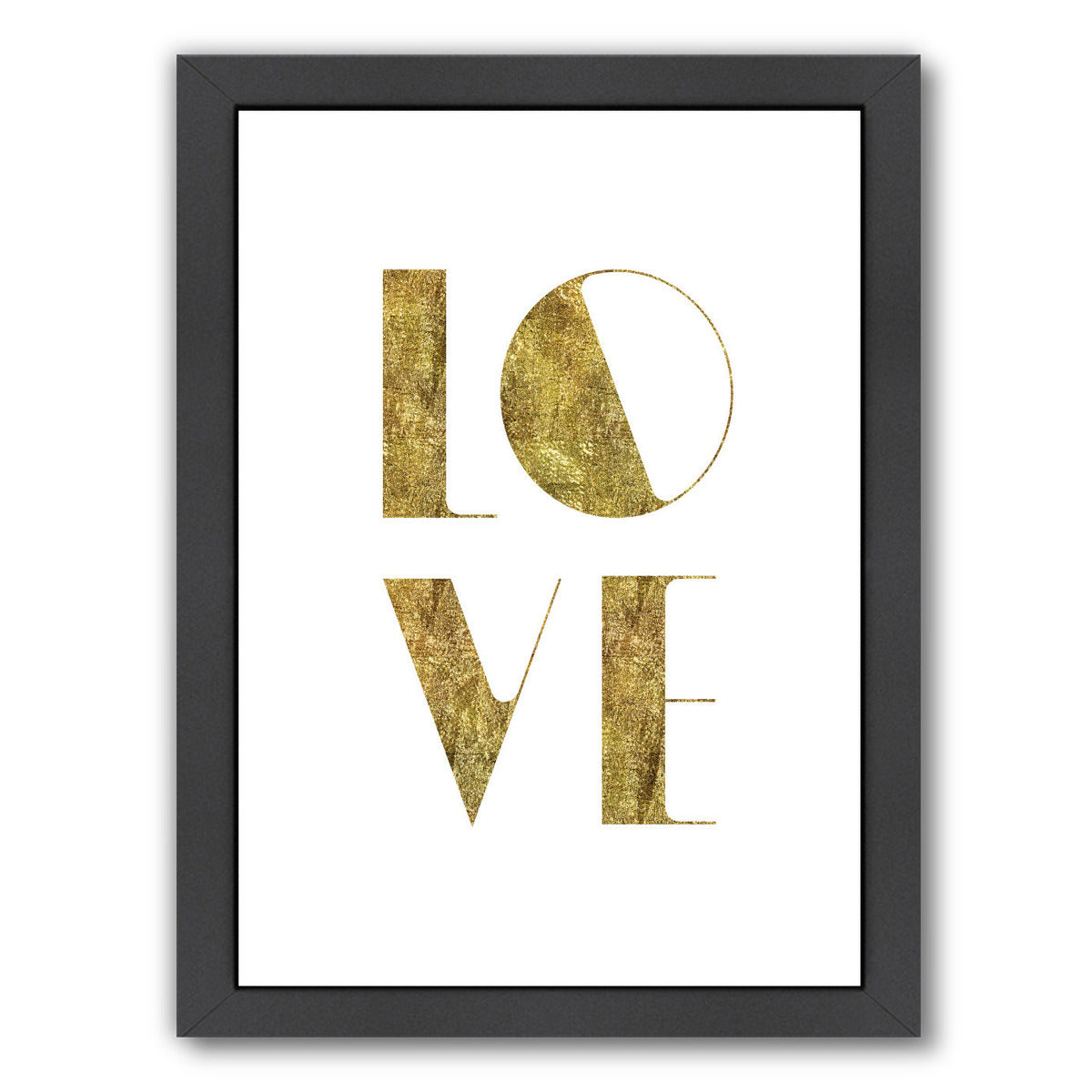 Love Gold by Motivated Type Framed Print - Americanflat