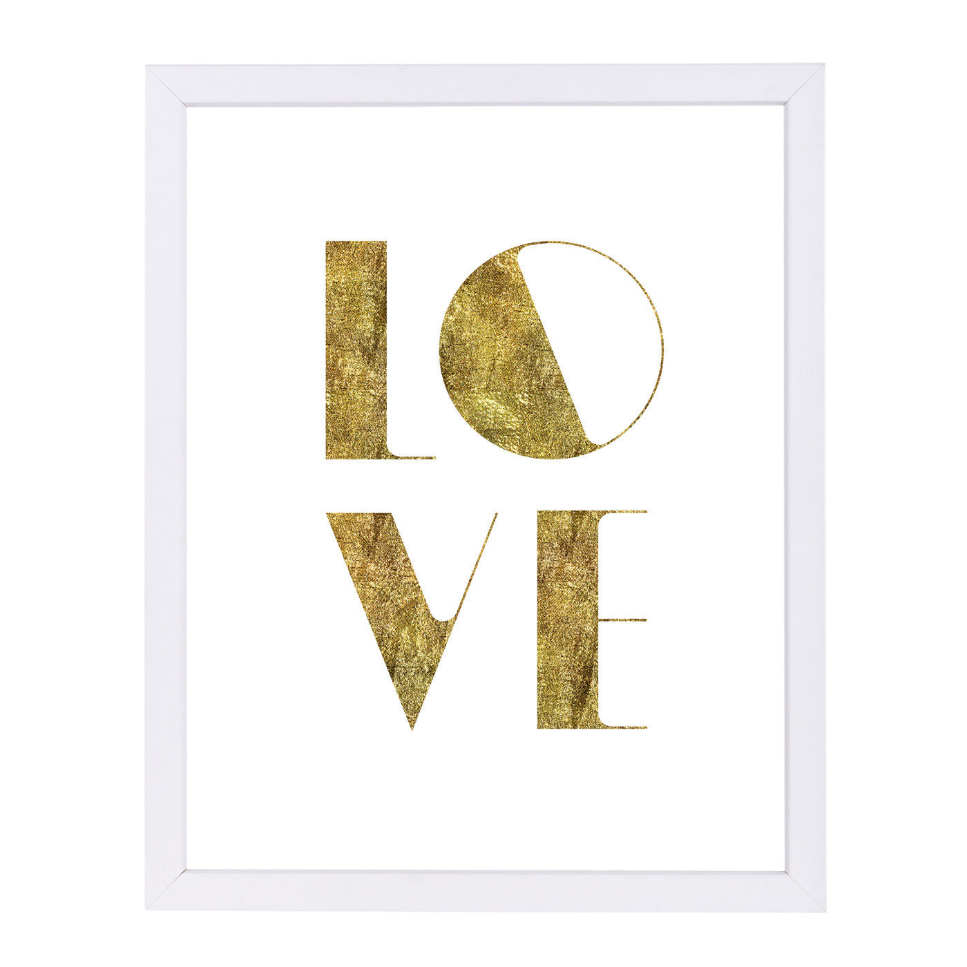 Love Gold by Motivated Type Framed Print - Americanflat