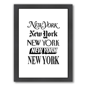 New york by Motivated Type Framed Print - Americanflat
