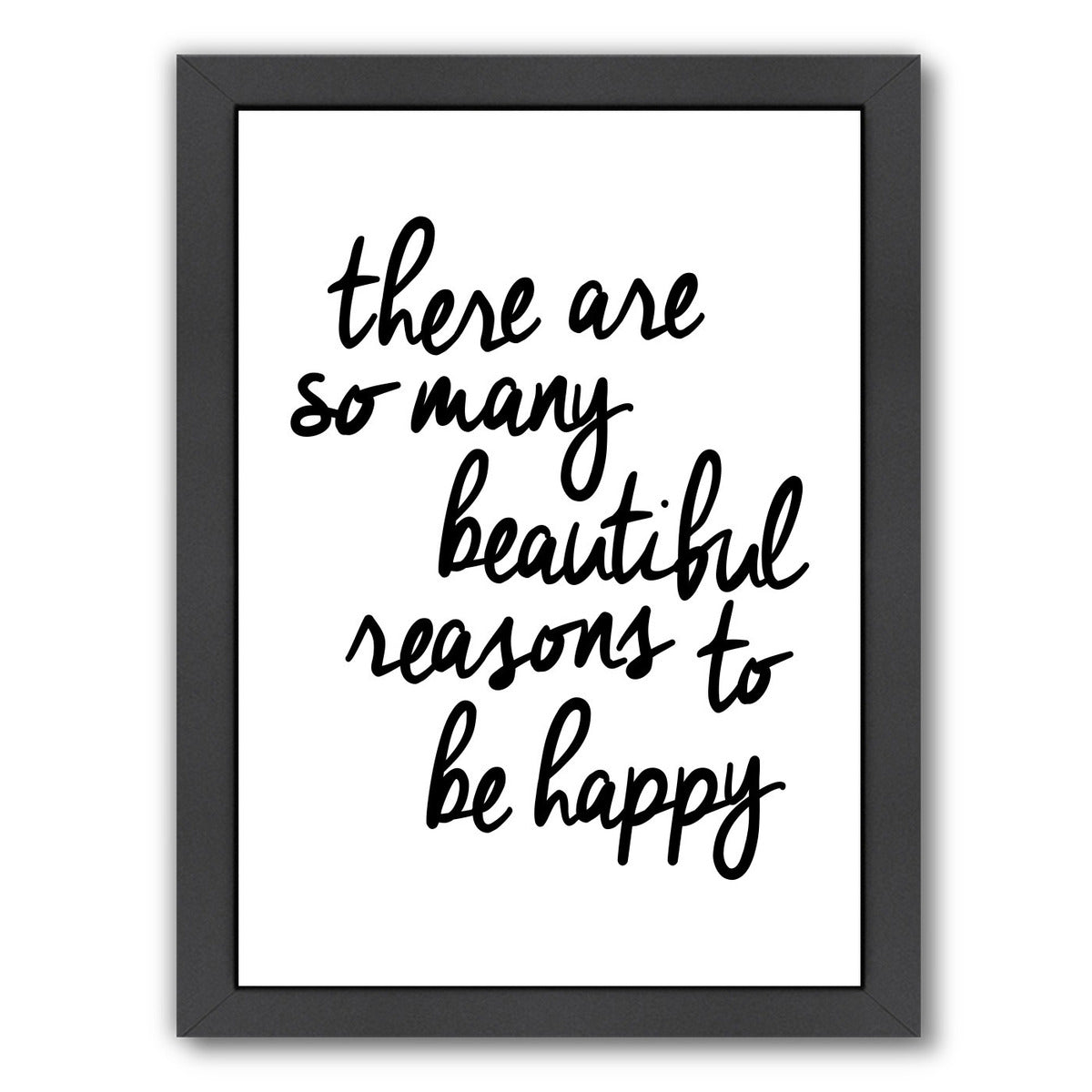 There Are So Many Beautiful Reasons To Be Happy by Motivated Type Framed Print - Americanflat