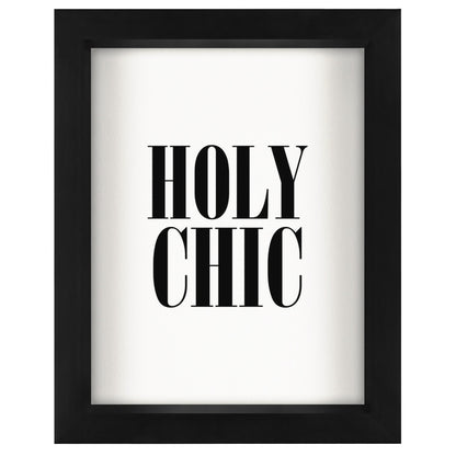 Holy Chic White By Motivated Type - Shadow Box Framed Art - Americanflat