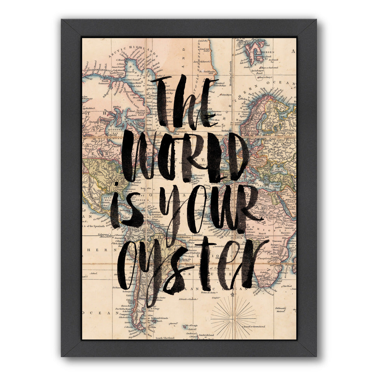The World Is Your Oyster 2 by Motivated Type Framed Print - Americanflat
