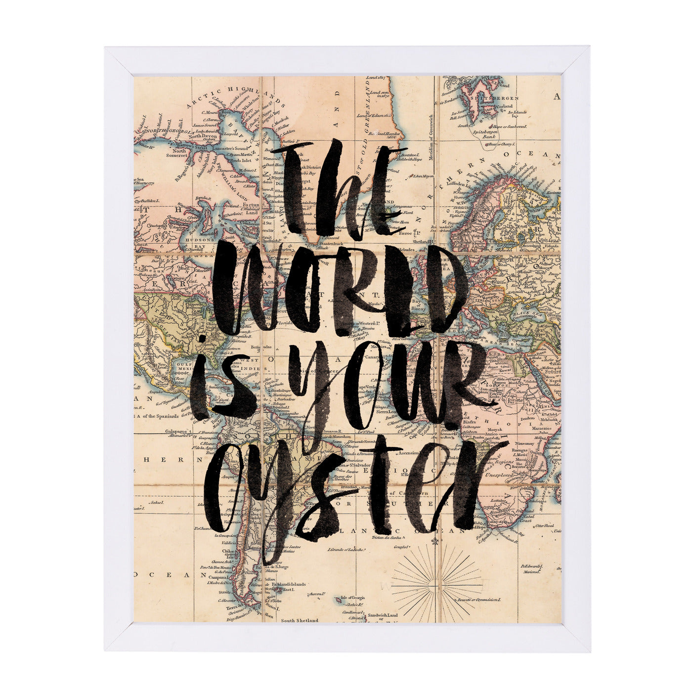 The World Is Your Oyster 2 by Motivated Type Framed Print - Americanflat