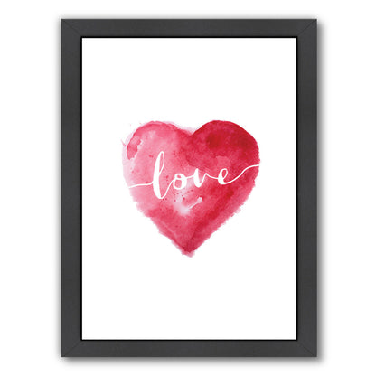 Love Heart Cursive by Motivated Type Framed Print - Americanflat
