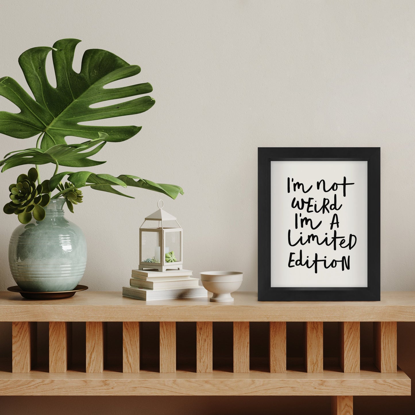 Im Not Weird Im a Limited Edition By Motivated Type - Shadow Box Framed Art - Americanflat