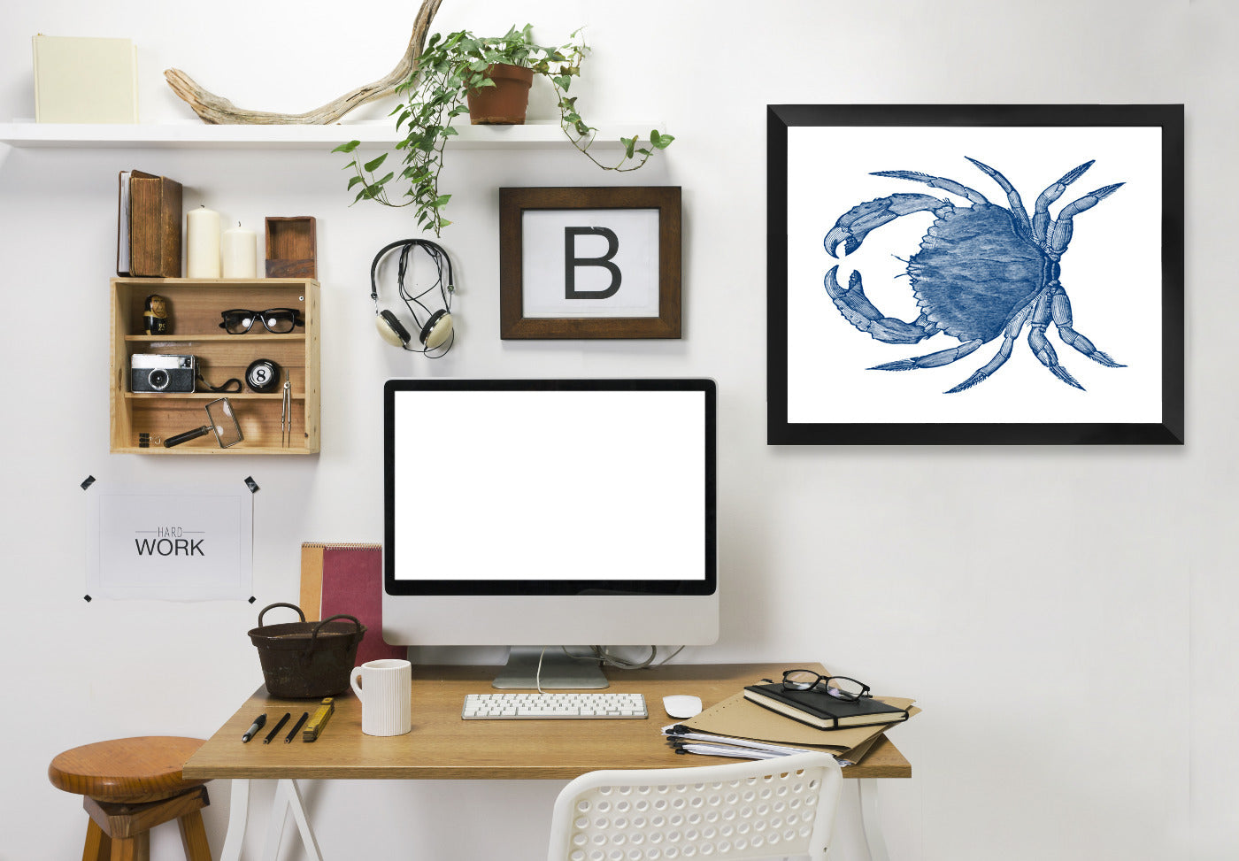Crab Quad 3 by Samantha Ranlet Framed Print - Americanflat
