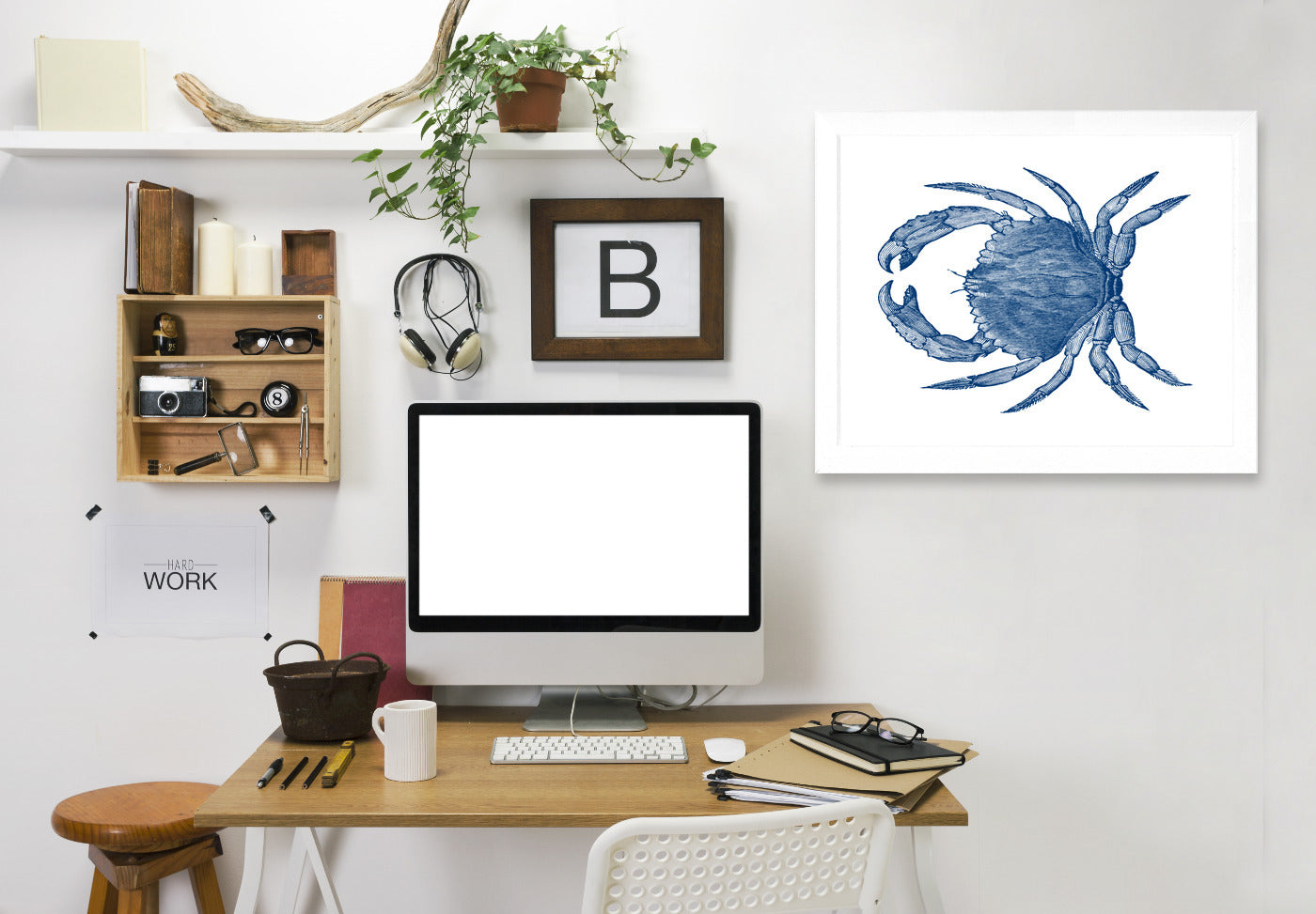 Crab Quad 3 by Samantha Ranlet Framed Print - Americanflat
