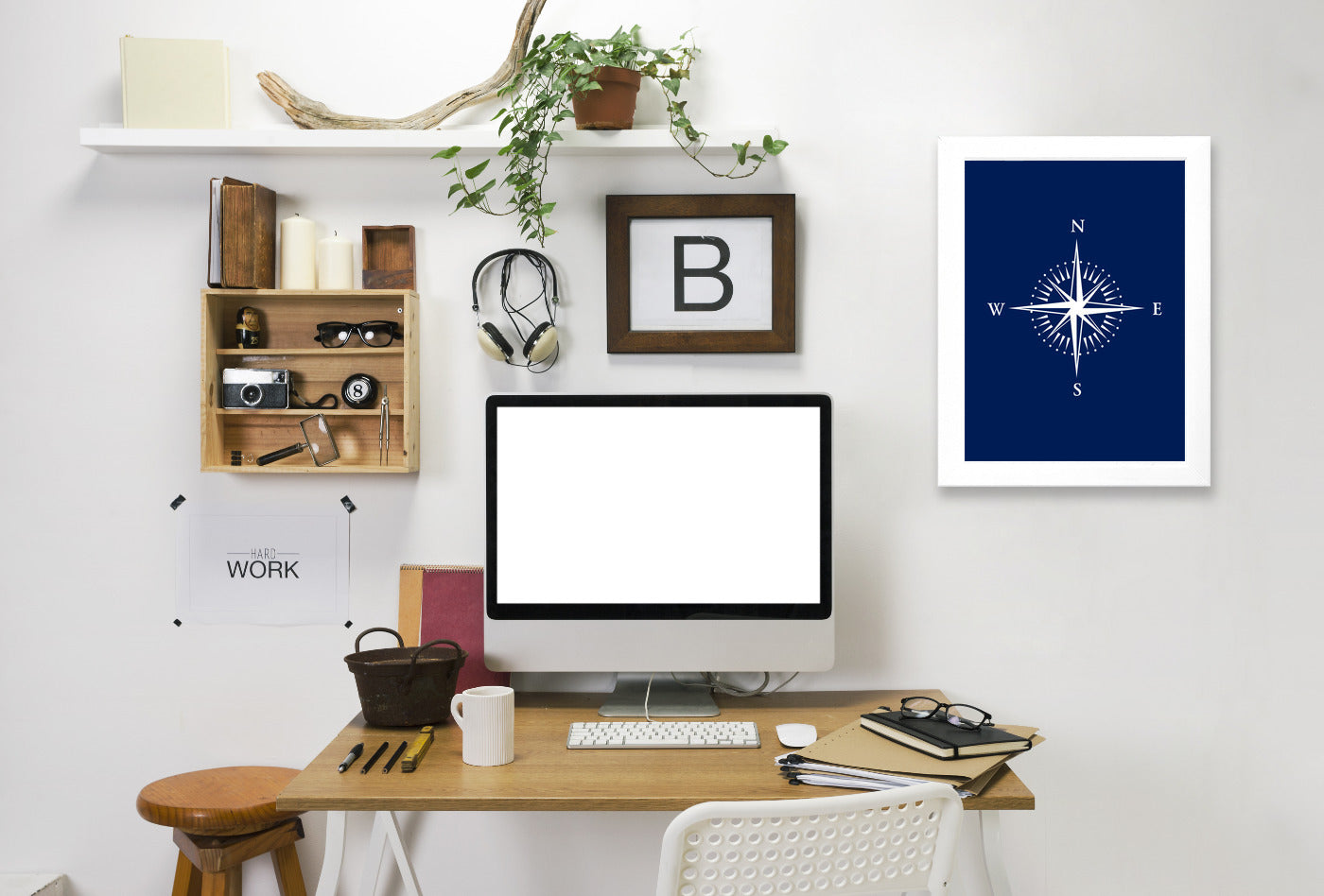 Nautical Equipment 2 Navy by Samantha Ranlet Framed Print - Americanflat