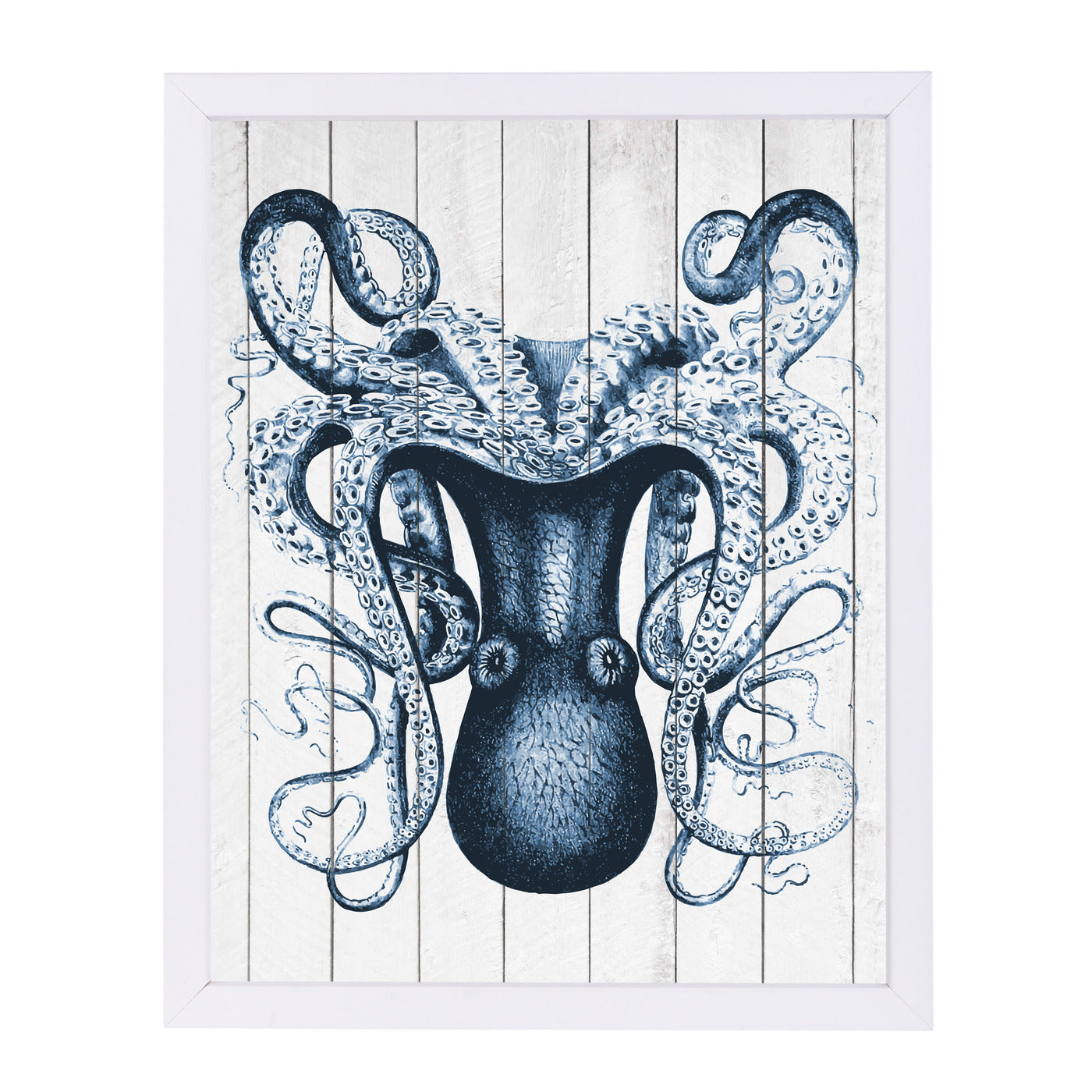 Wood Odd Angle Octopus by Samantha Ranlet Framed Print - Americanflat