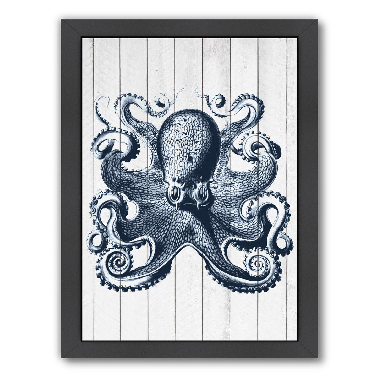 Wood Vintage Octopus by Samantha Ranlet Framed Print - Americanflat