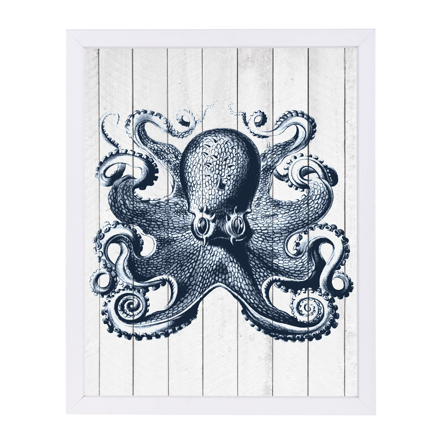 Wood Vintage Octopus by Samantha Ranlet Framed Print - Americanflat