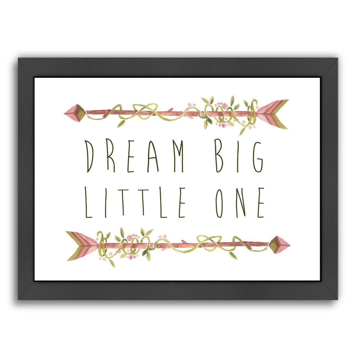Dream Big Little One Watercolor Arrows by Samantha Ranlet Framed Print - Americanflat