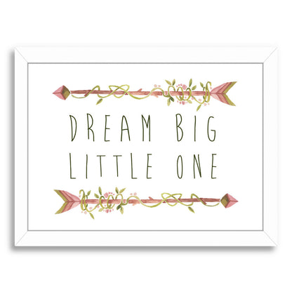 Dream Big Little One Watercolor Arrows by Samantha Ranlet Framed Print - Americanflat
