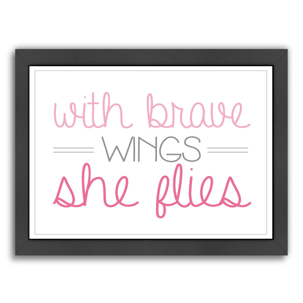 Girl S Brave Wings by Samantha Ranlet Framed Print - Americanflat