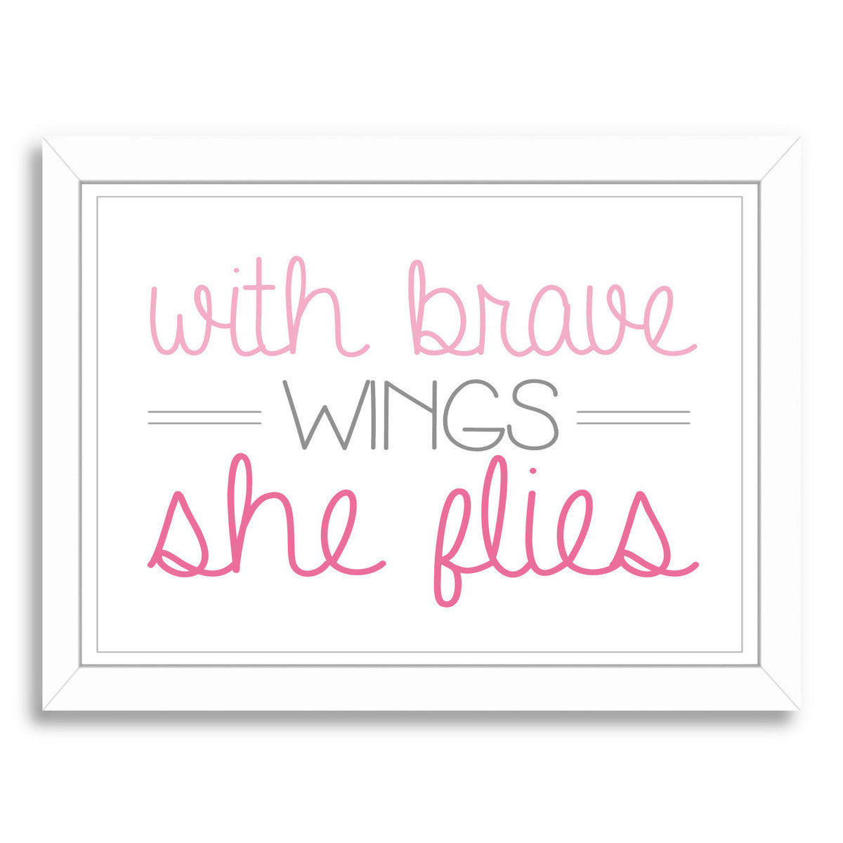 Girl S Brave Wings by Samantha Ranlet Framed Print - Americanflat