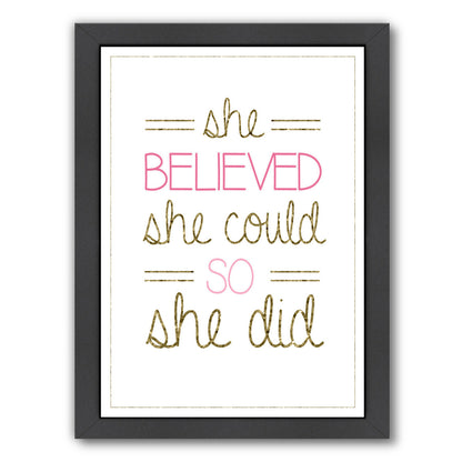 Girl S Gold & Trio 2 by Samantha Ranlet Framed Print - Americanflat