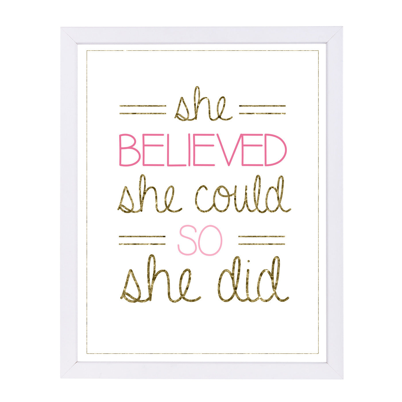 Girl S Gold & Trio 2 by Samantha Ranlet Framed Print - Americanflat