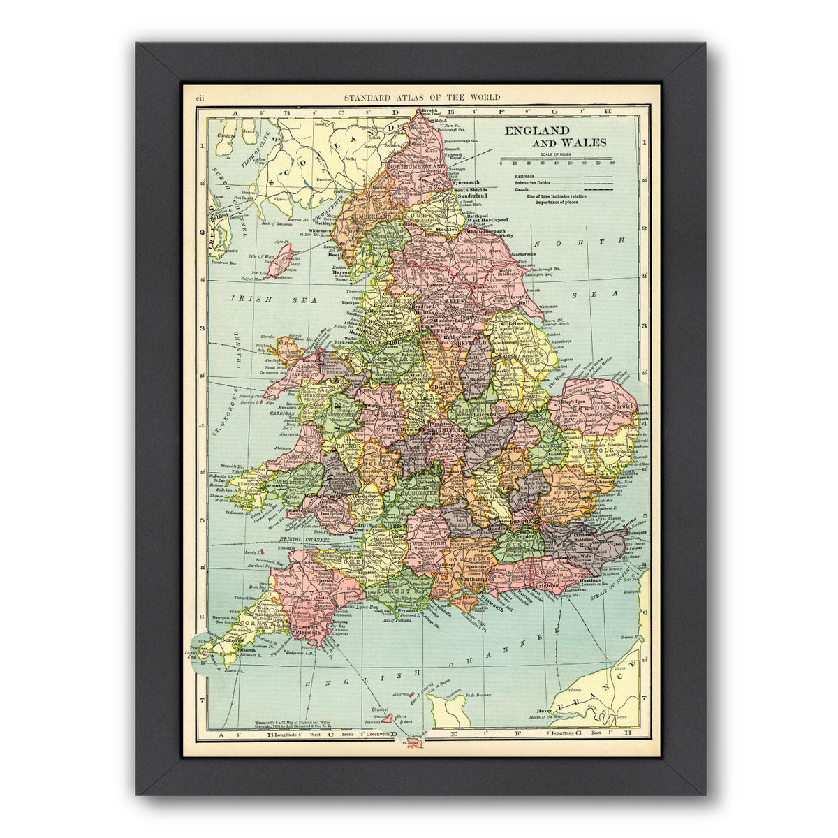 England & Wales 16X20 by Samantha Ranlet Framed Print - Americanflat