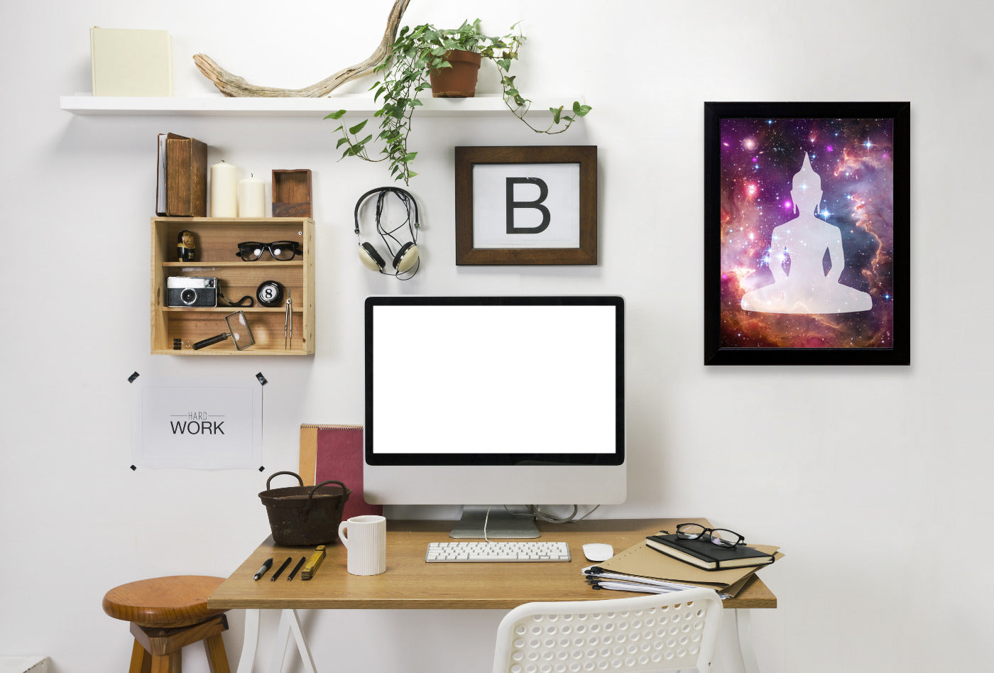 Galaxy Buddha by Samantha Ranlet Framed Print - Americanflat