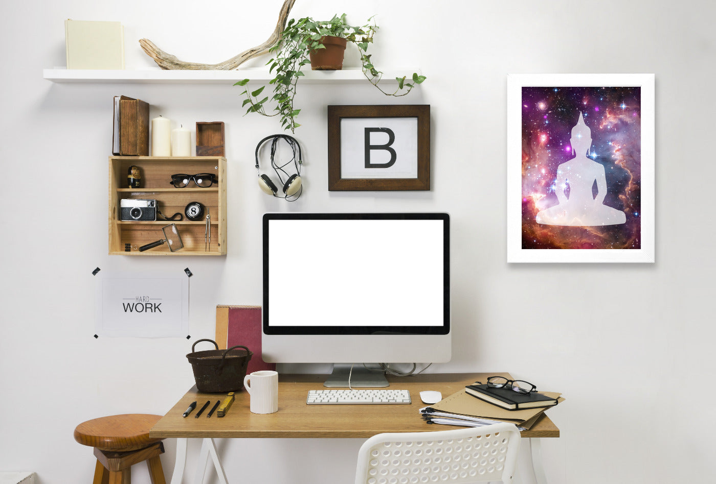 Galaxy Buddha by Samantha Ranlet Framed Print - Americanflat