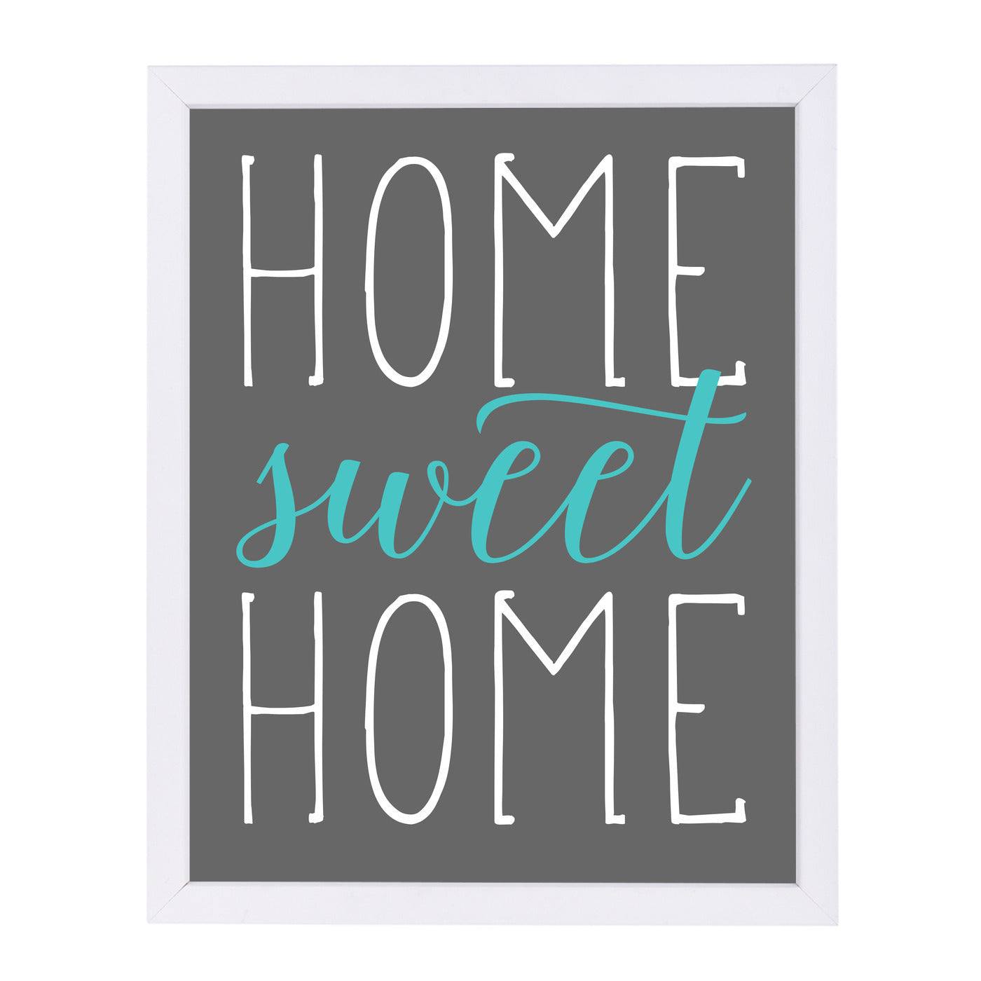 Home Sweet Home Aqua by Samantha Ranlet Framed Print - Americanflat