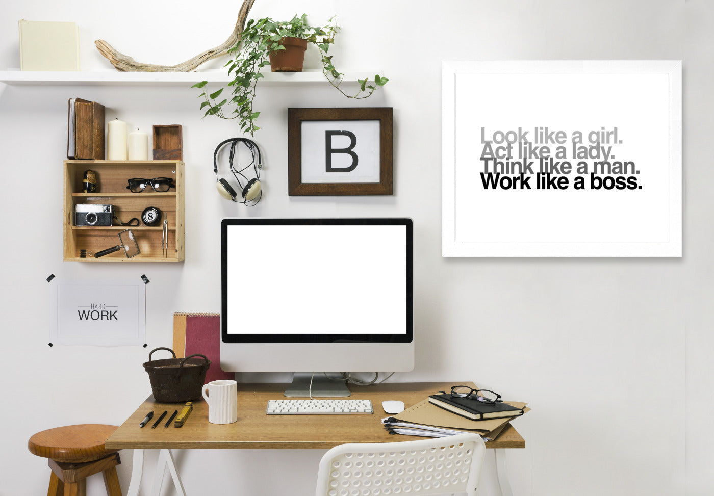 Look Act Think Work by Samantha Ranlet Framed Print - Americanflat