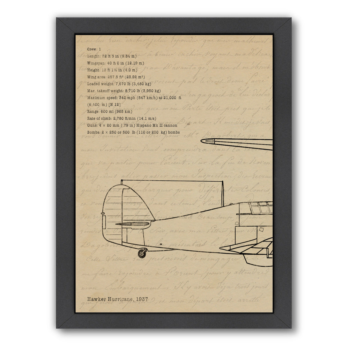 Plane Triptych 1 by Samantha Ranlet Framed Print - Americanflat