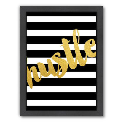 Hustle Gold Brush Script by Samantha Ranlet Framed Print - Americanflat