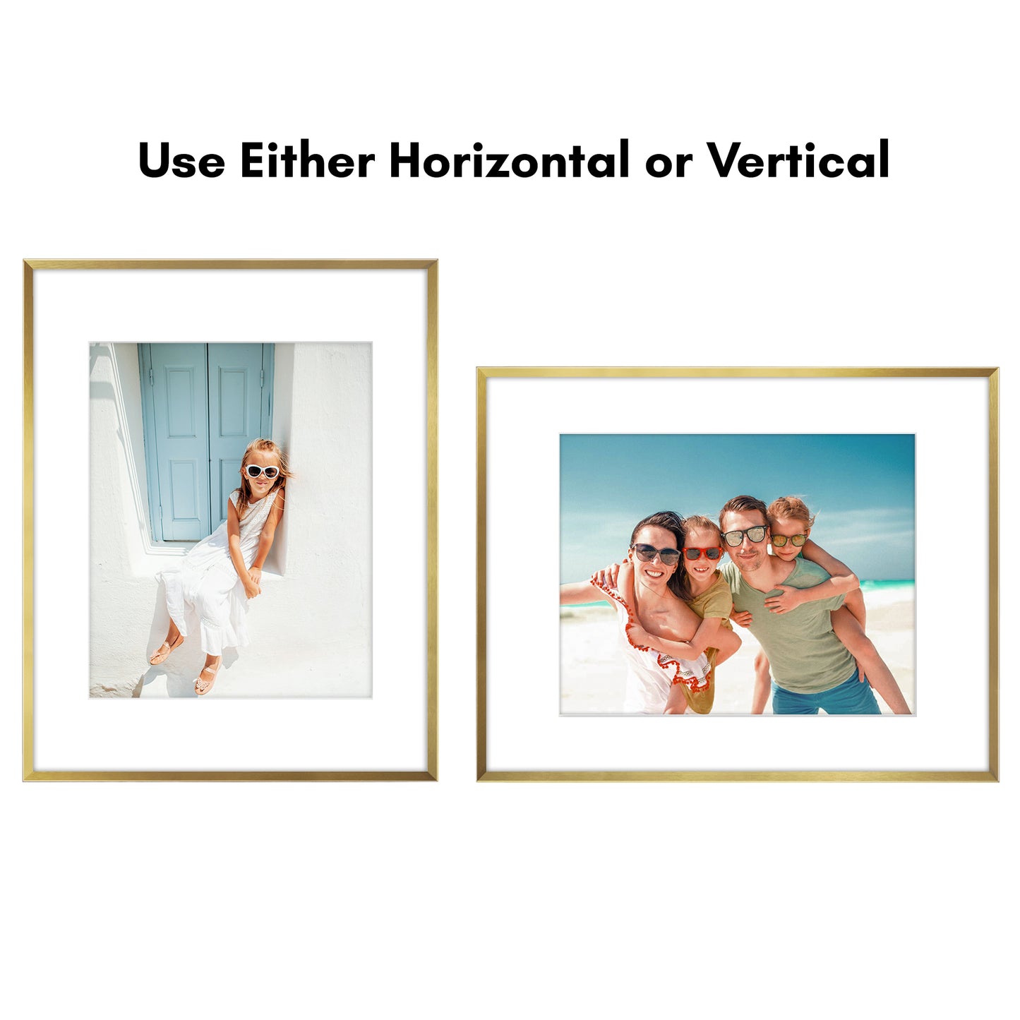 Aluminum Picture Frame with Mat | Choose Size and Color