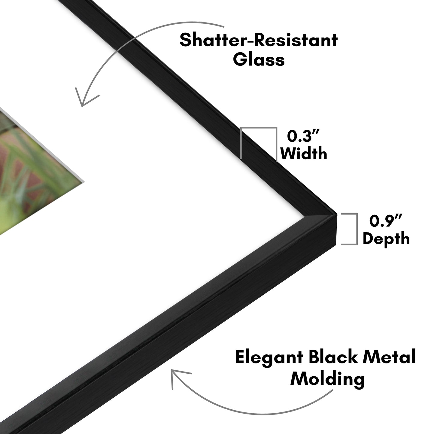 Aluminum Picture Frame with Mat | Choose Size and Color