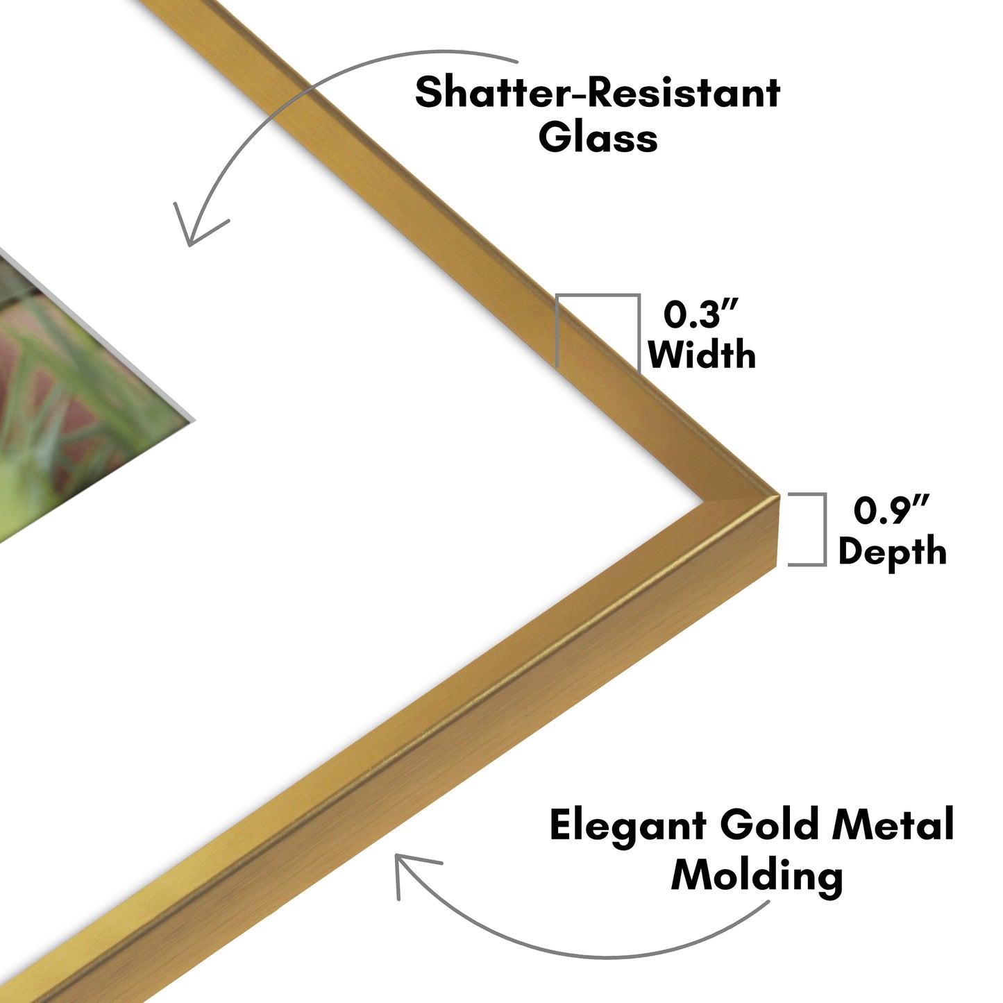 Aluminum Picture Frame with Mat | Choose Size and Color