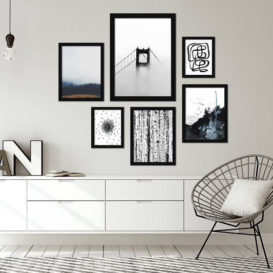 Modern Mist Framed Gallery Wall Set - Art Set - Americanflat