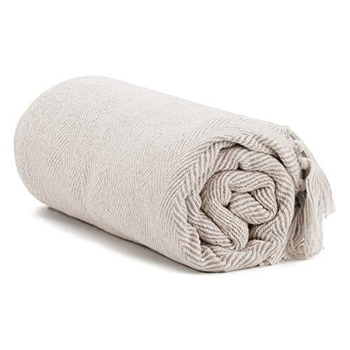 Herringbone Cotton Throw Blanket - Blanket - Americanflat