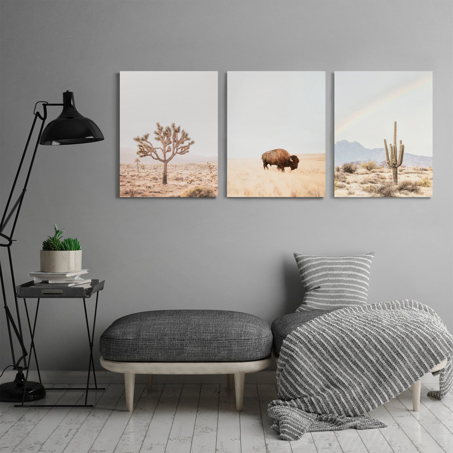 Neutral Southwest by Sisi and Seb - 3 Piece Canvas Triptych – Americanflat