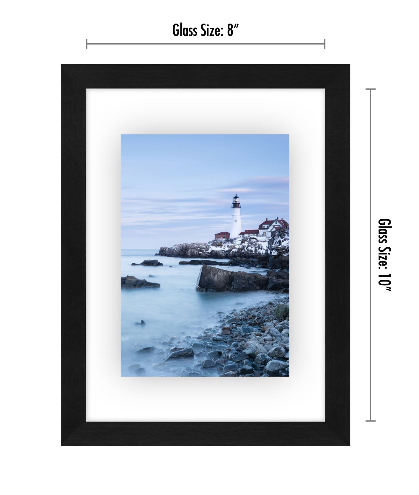 Black Square Floating Frame - Modern Picture Frame Designed to Display a Floating Photograph - Picture Frame - Americanflat