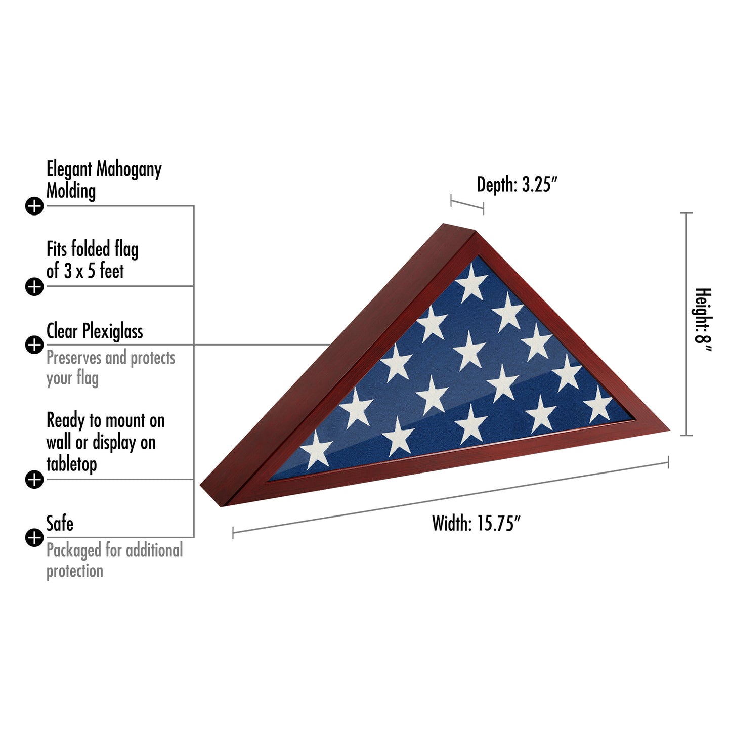 Burial Flag Display Case | Silhouette Collection