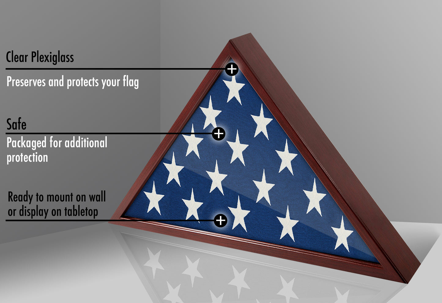 Burial Flag Display Case | Silhouette Collection